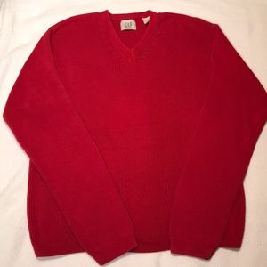 Vintage women gap Iconic V neck sweater Red small